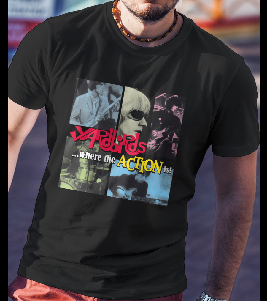 Yardbirds Where The Action Is Collage T-Shirt