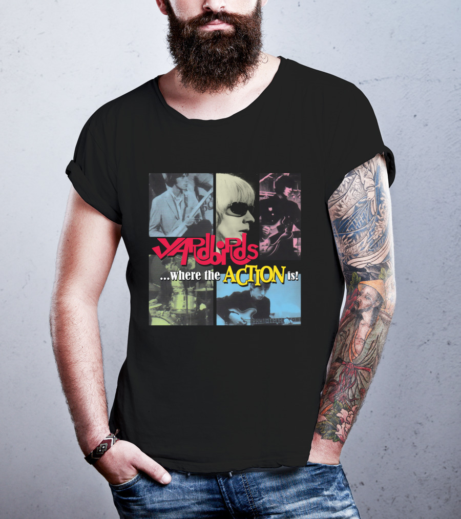Yardbirds Where The Action Is Collage T-Shirt