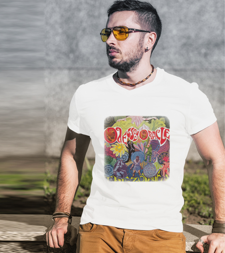 Odessey And Oracle The Zombies Psychedelic Floral T-Shirt