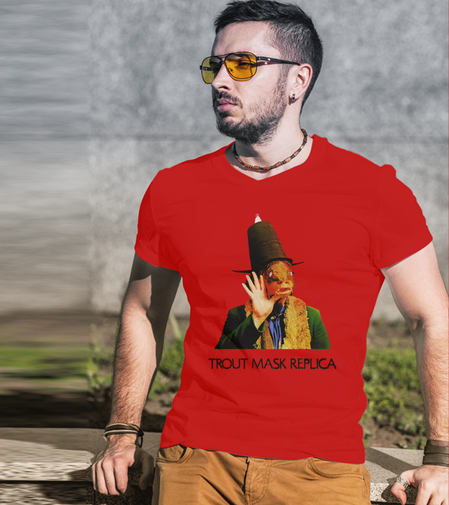 Captain Beefheart Trout Mask Replica Surreal Fish Head T-Shirt