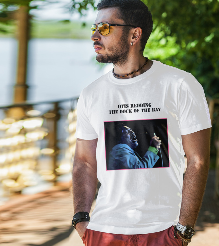 OTIS REDDING THE DOCK OF THE BAY 1968 Blue Suit Performance T-Shirt