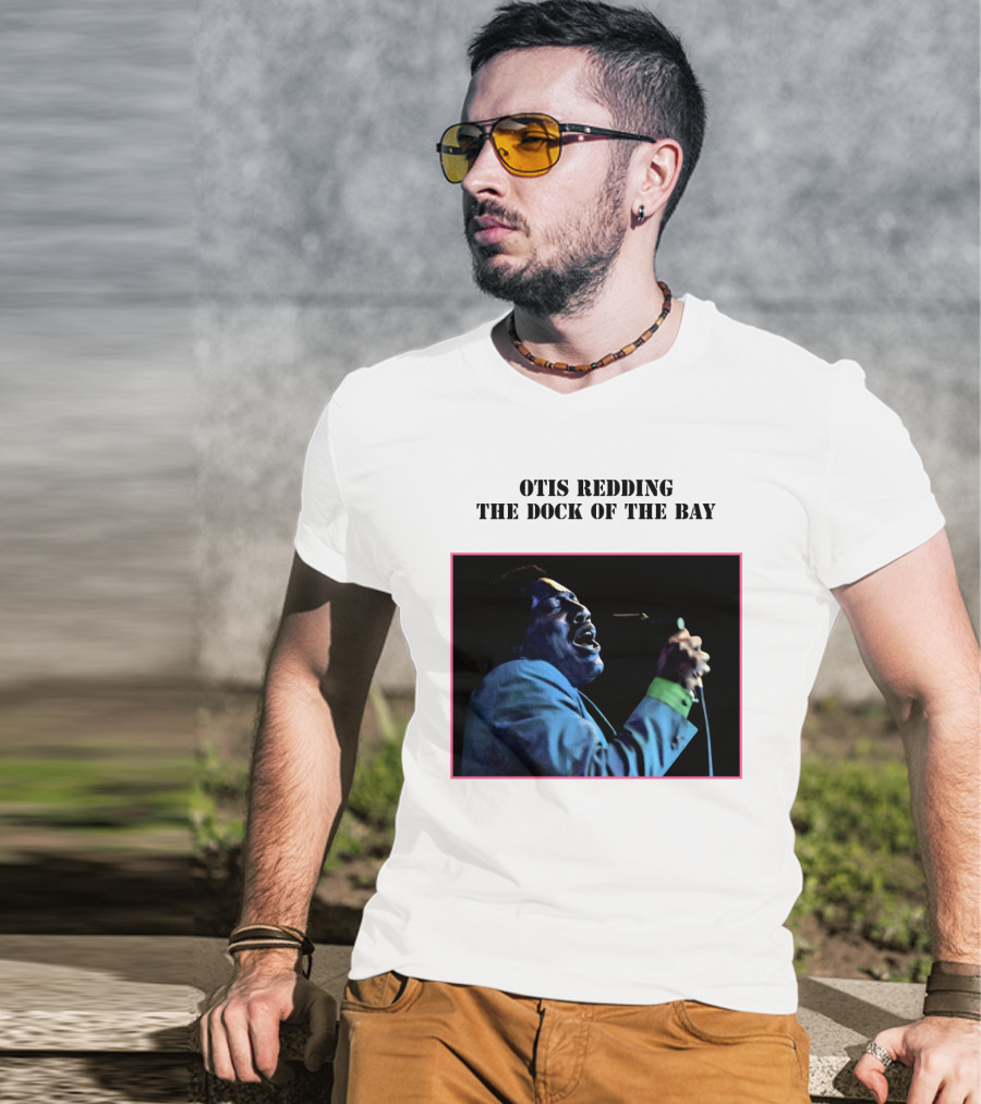 OTIS REDDING THE DOCK OF THE BAY 1968 Blue Suit Performance T-Shirt