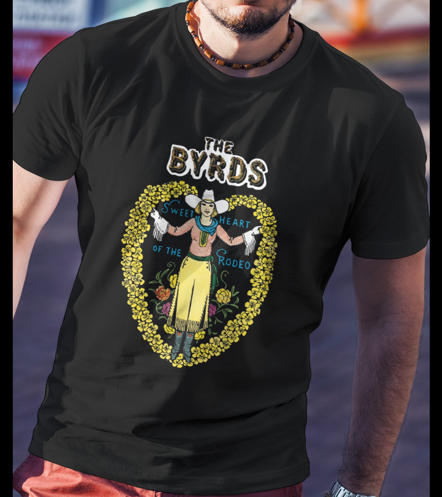The Byrds Sweetheart Of The Rodeo Floral Western T-Shirt