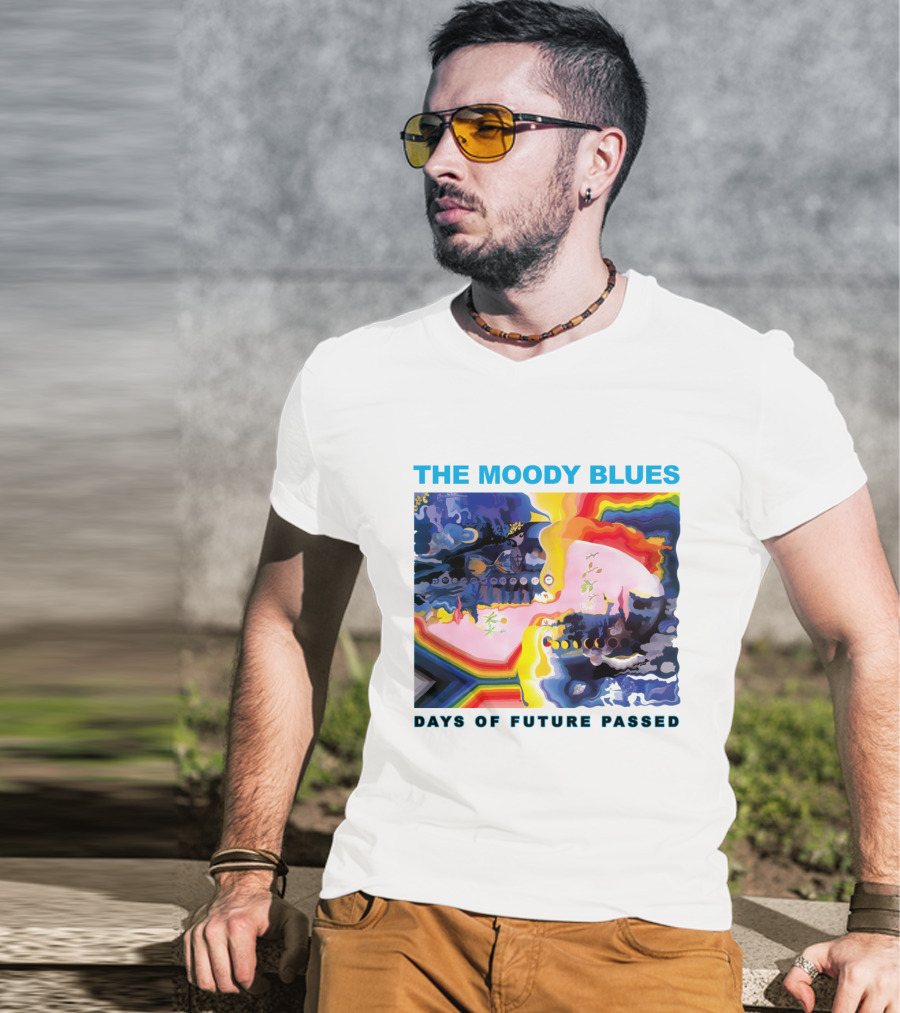 THE MOODY BLUES DAYS OF FUTURE PASSED Psychedelic Album Cover T-Shirt