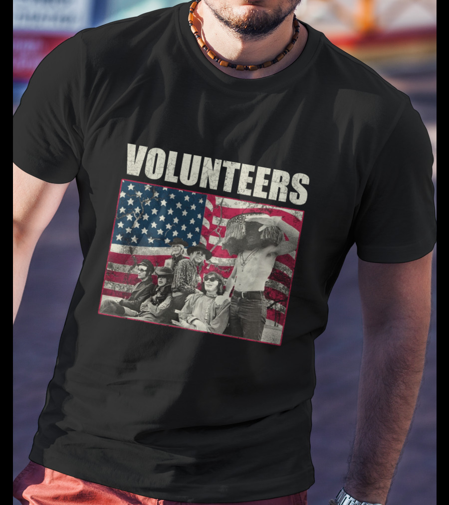 Jefferson Airplane Volunteers American Flag T-Shirt