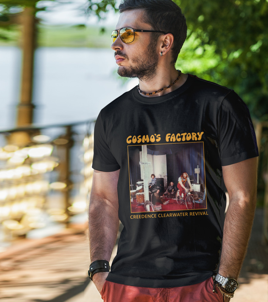 Creedence Clearwater Revival Cosmo's Factory Album 1970 Band Photo T-Shirt