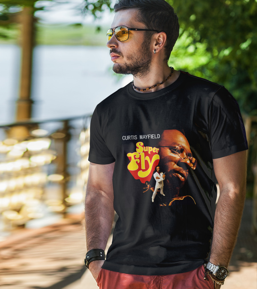 Curtis Mayfield Super Fly Classic Album Cover T-Shirt