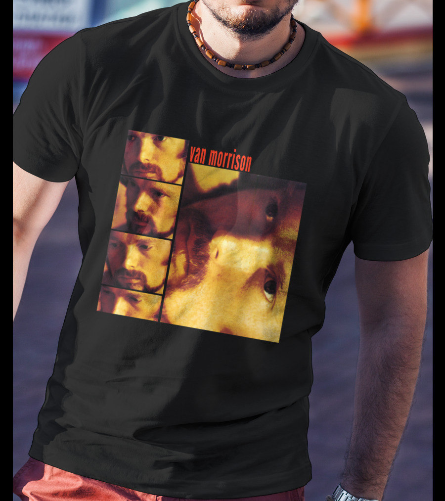 Van Morrison Moondance 1970 Album Cover Multiple Portraits T-Shirt