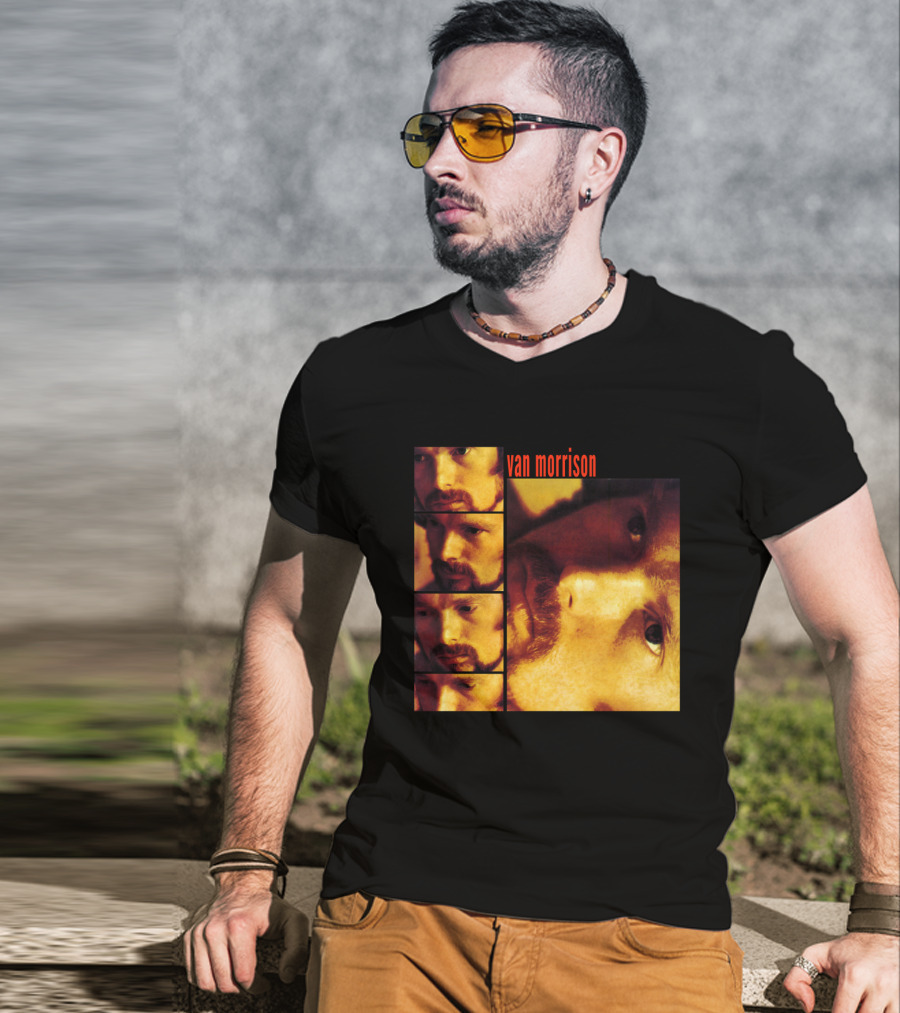 Van Morrison Moondance 1970 Album Cover Multiple Portraits T-Shirt