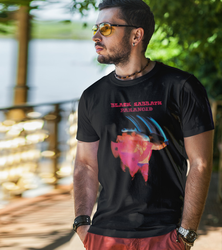 Black Sabbath Paranoid 1970 Album Cover T-Shirt