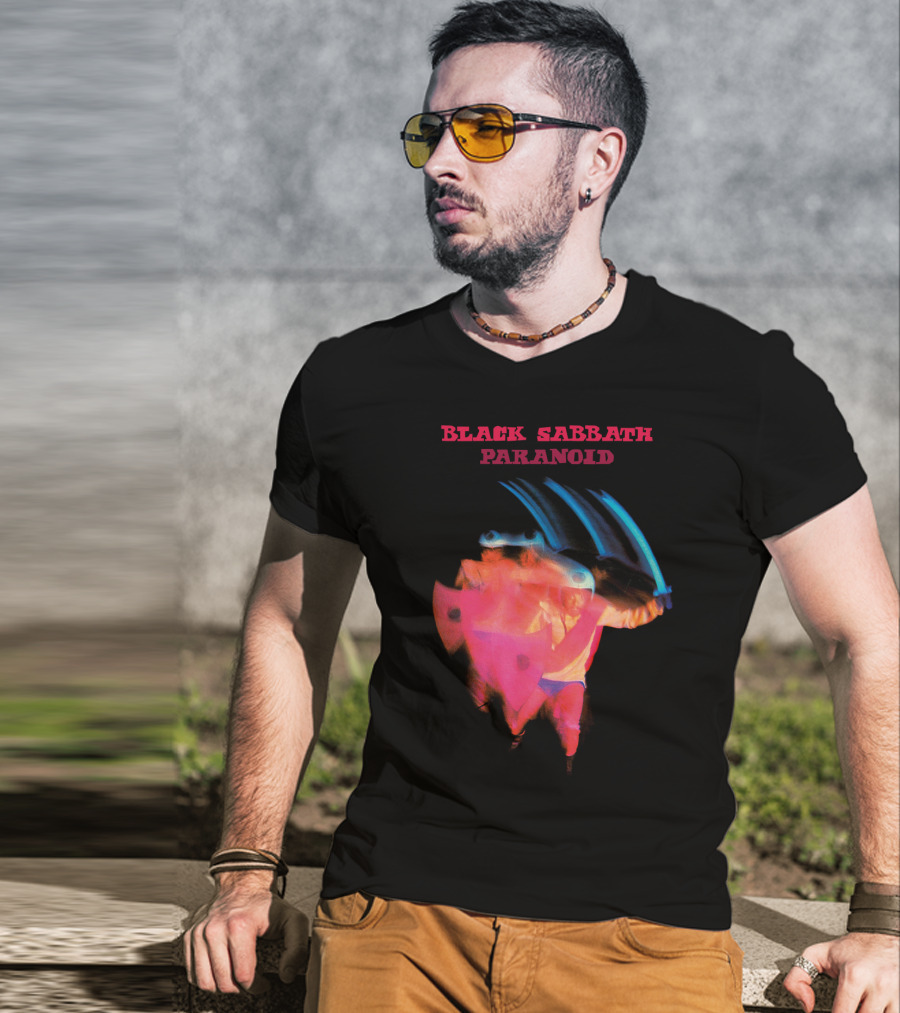 Black Sabbath Paranoid 1970 Album Cover T-Shirt