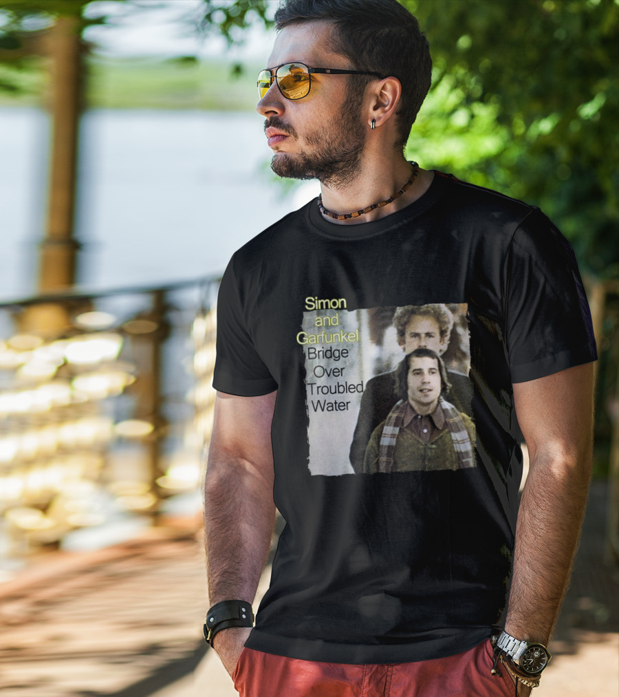 Simon And Garfunkel Bridge Over Troubled Water 1970 Album Cover T-Shirt