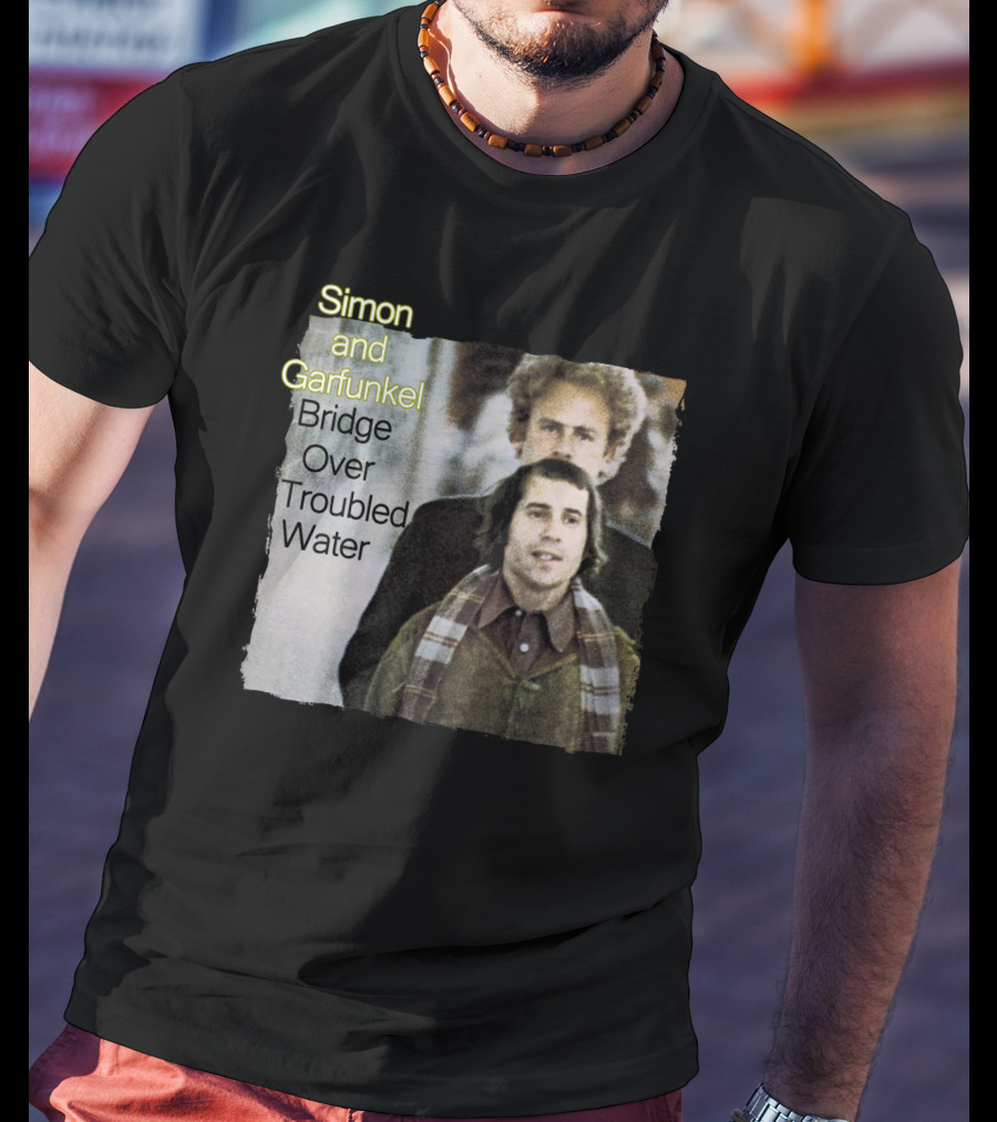 Simon And Garfunkel Bridge Over Troubled Water 1970 Album Cover T-Shirt