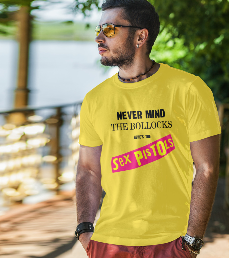 Never Mind The Bollocks Here's The Sex Pistols Classic Punk Rock Album Cover T-Shirt