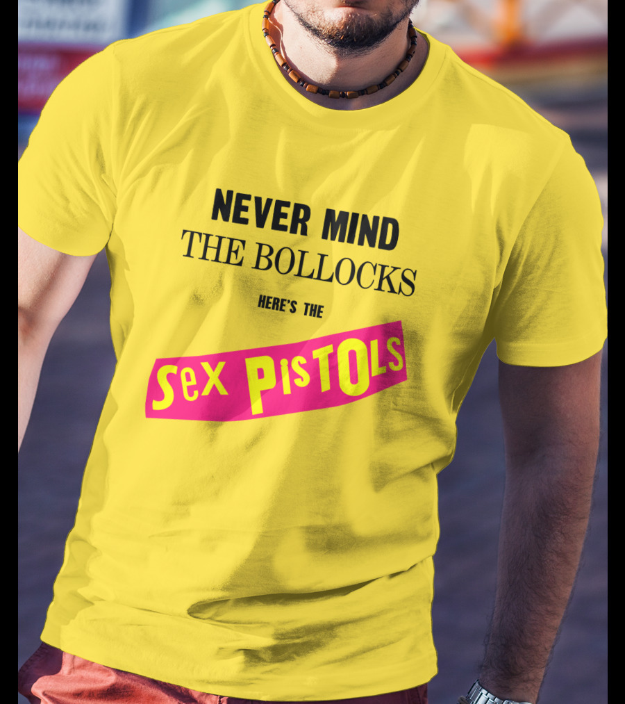 Never Mind The Bollocks Here's The Sex Pistols Classic Punk Rock Album Cover T-Shirt