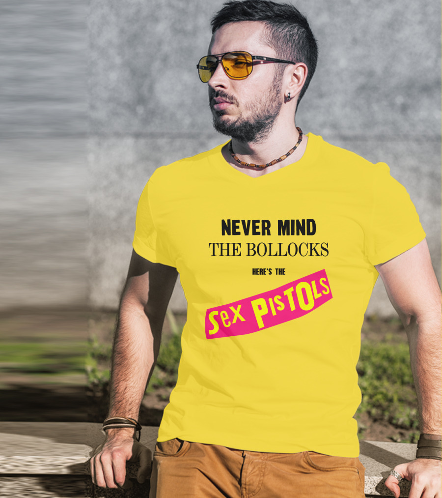 Never Mind The Bollocks Here's The Sex Pistols Classic Punk Rock Album Cover T-Shirt