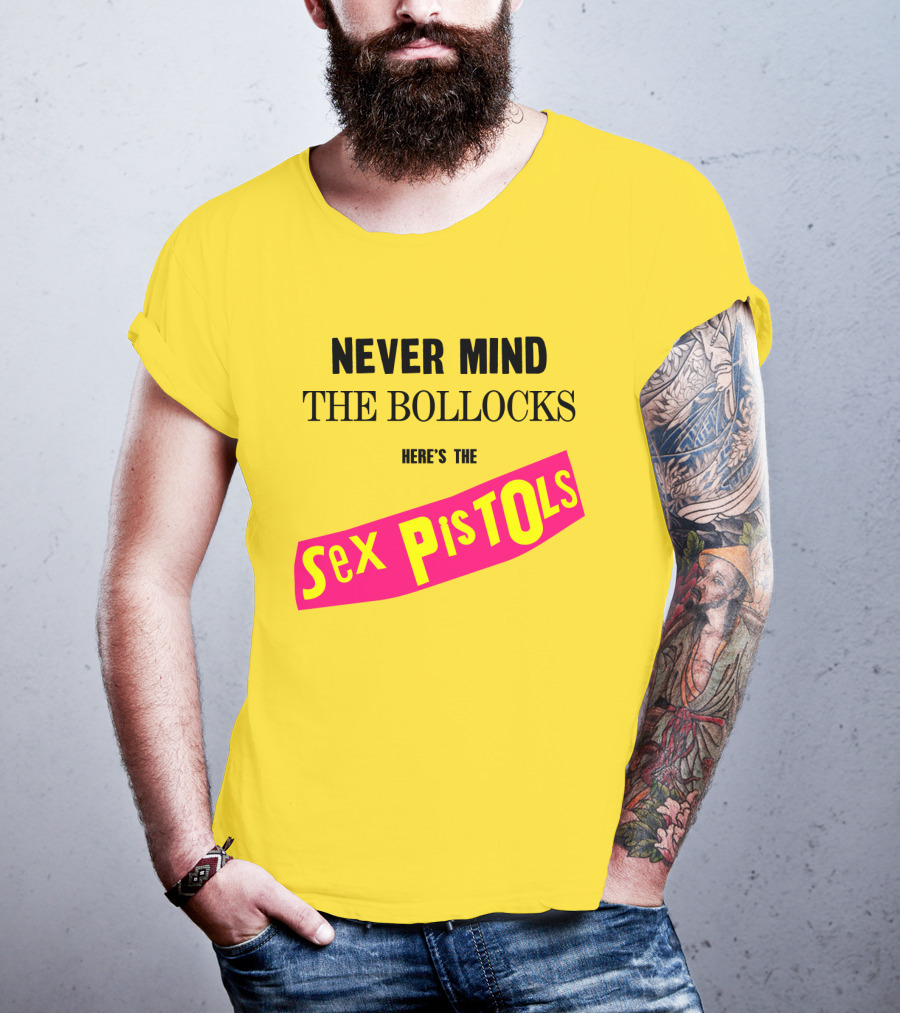 Never Mind The Bollocks Here's The Sex Pistols Classic Punk Rock Album Cover T-Shirt