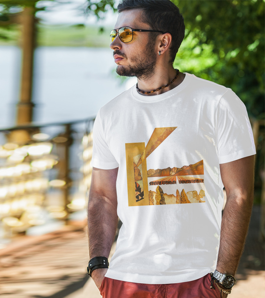 Stevie Wonder Innervisions Album Art Landscape Motif T-Shirt