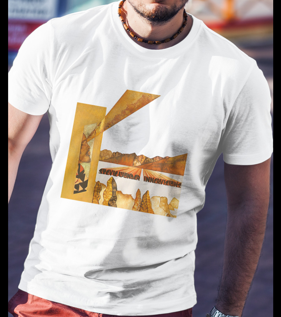 Stevie Wonder Innervisions Album Art Landscape Motif T-Shirt