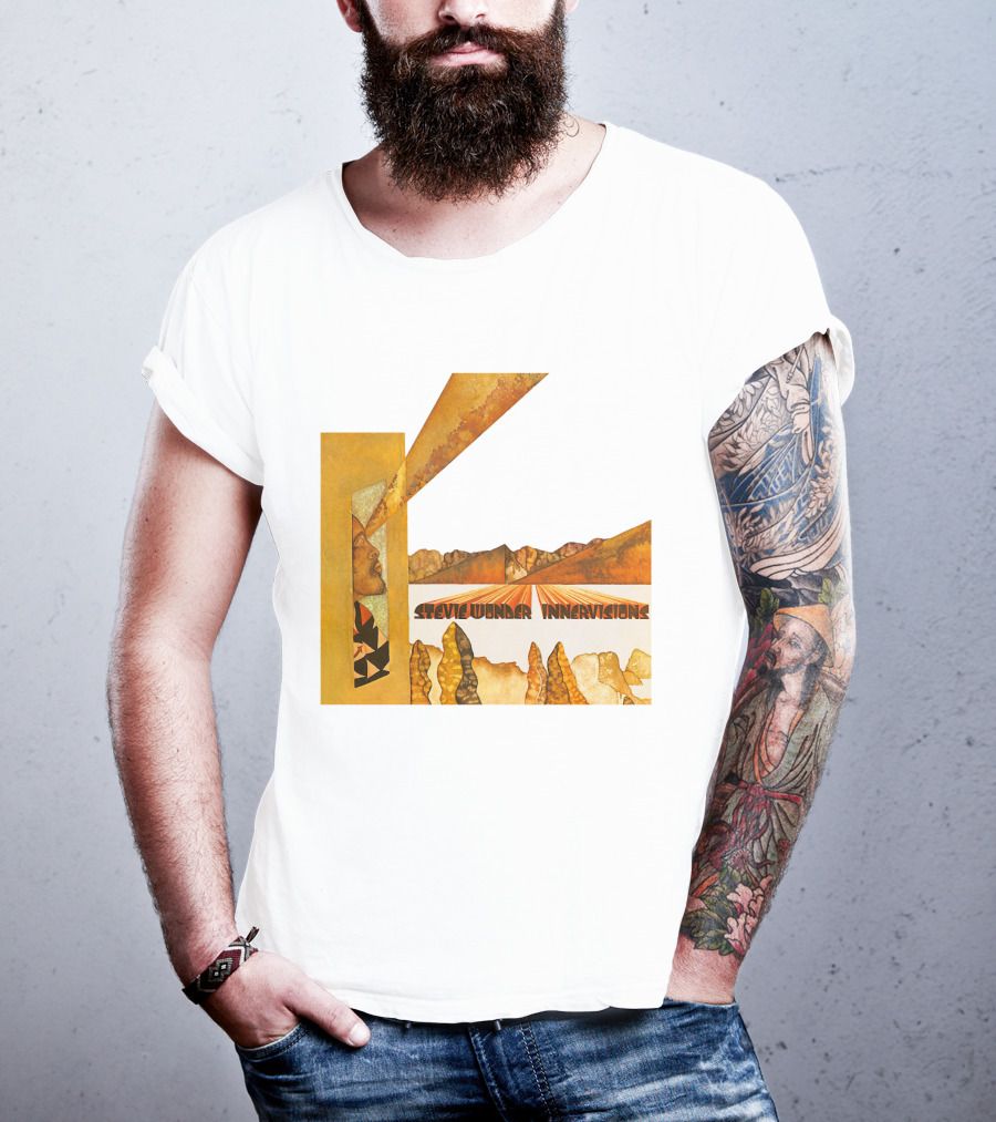 Stevie Wonder Innervisions Album Art Landscape Motif T-Shirt