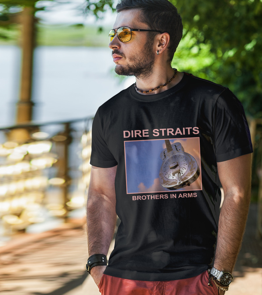 Dire Straits Brothers In Arms Steel Guitar T-Shirt
