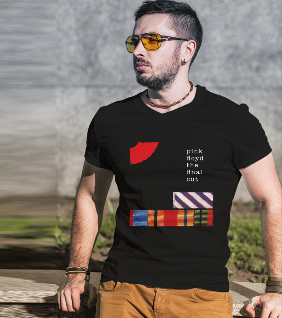 Pink Floyd The Final Cut Album Art With Military Ribbon And Black T-Shirt