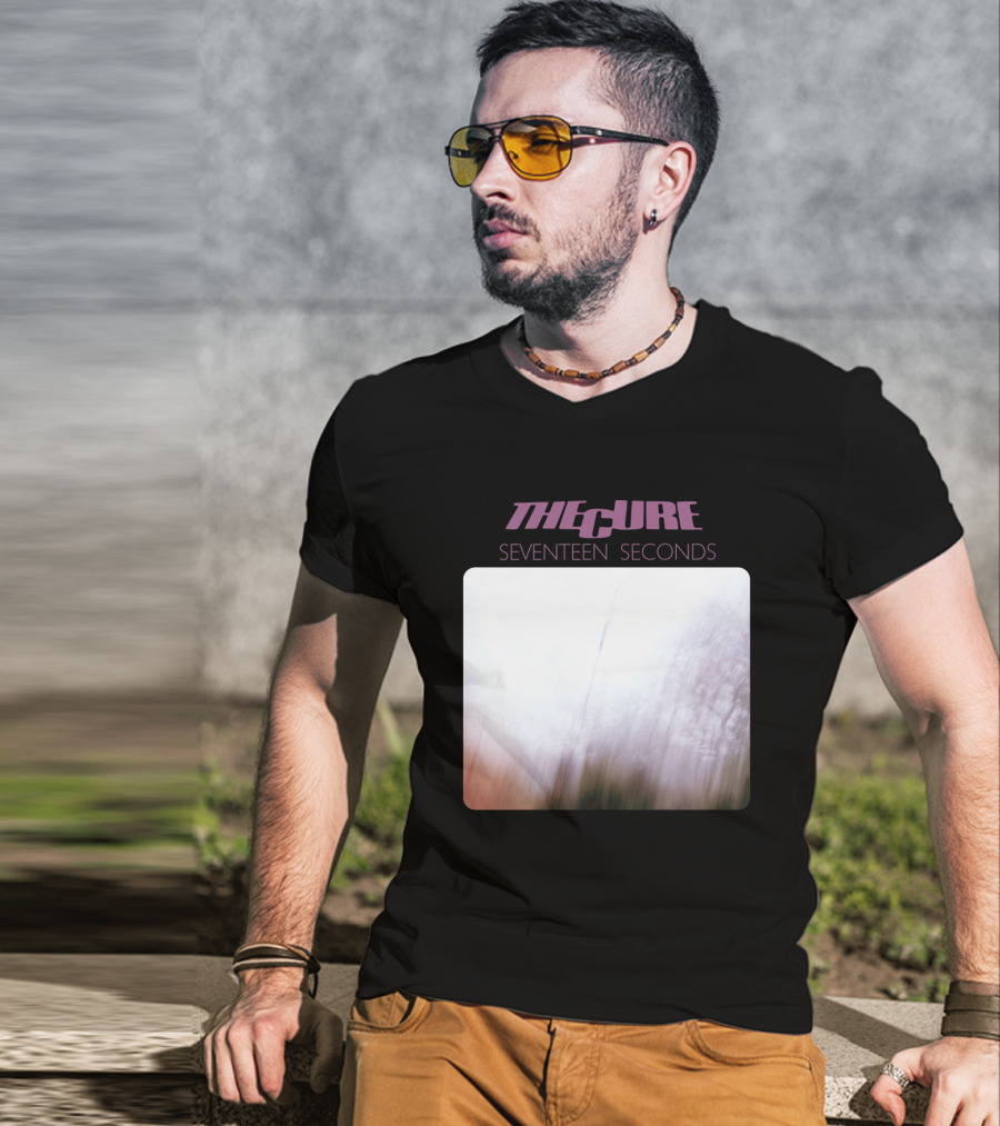 The Cure Seventeen Seconds Blurred Trees Album Cover T-Shirt
