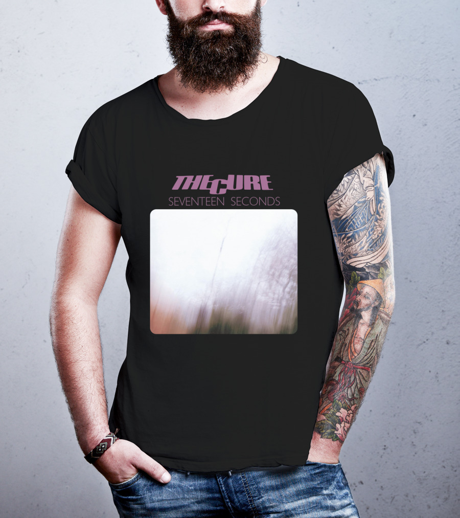 The Cure Seventeen Seconds Blurred Trees Album Cover T-Shirt