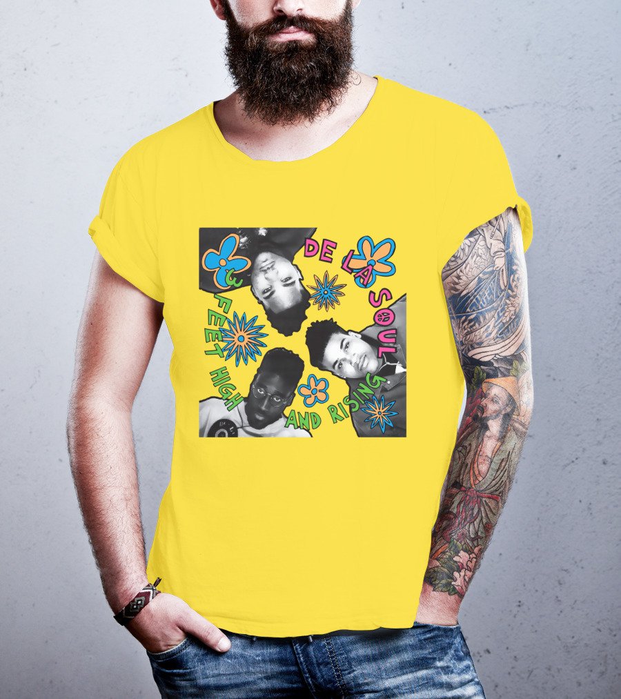 De La Soul 3 Feet High And Rising Psychedelic Flower T-Shirt