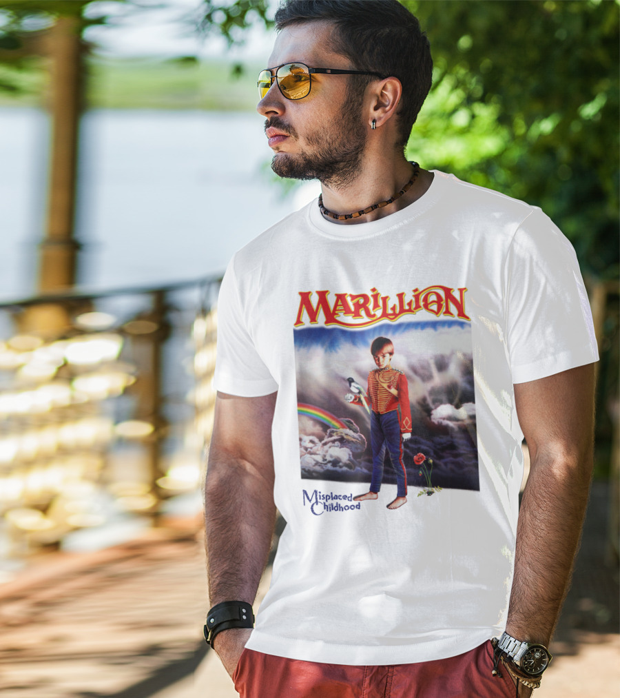 Marillion Misplaced Childhood Rainbow Cloudy Sky Soldier Boy T-Shirt