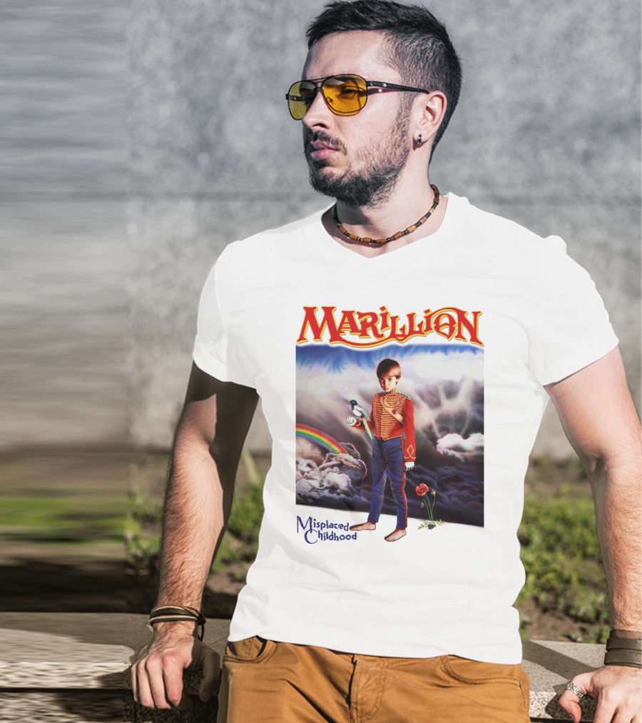 Marillion Misplaced Childhood Rainbow Cloudy Sky Soldier Boy T-Shirt