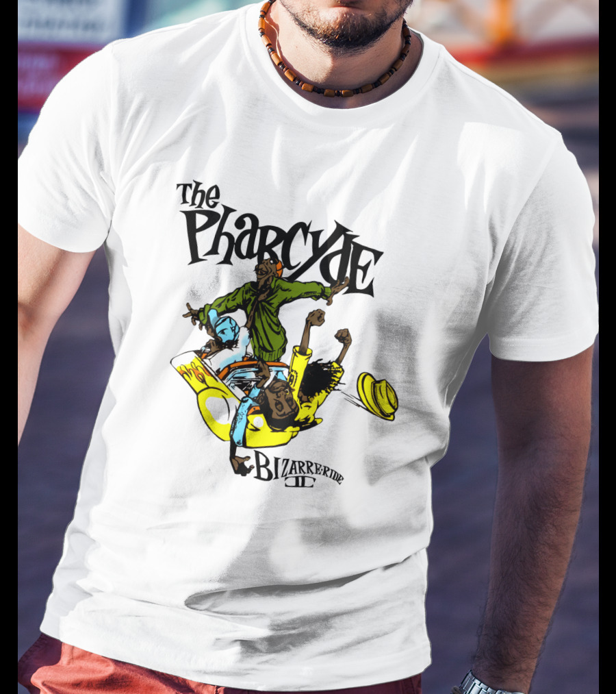 The Pharcyde Bizarre Ride Ii Cartoon Characters On Yellow Car T-Shirt