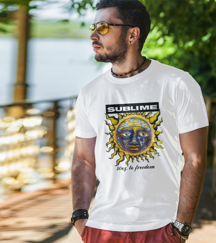 Sublime 40 Oz To Freedom Sun Face T-Shirt