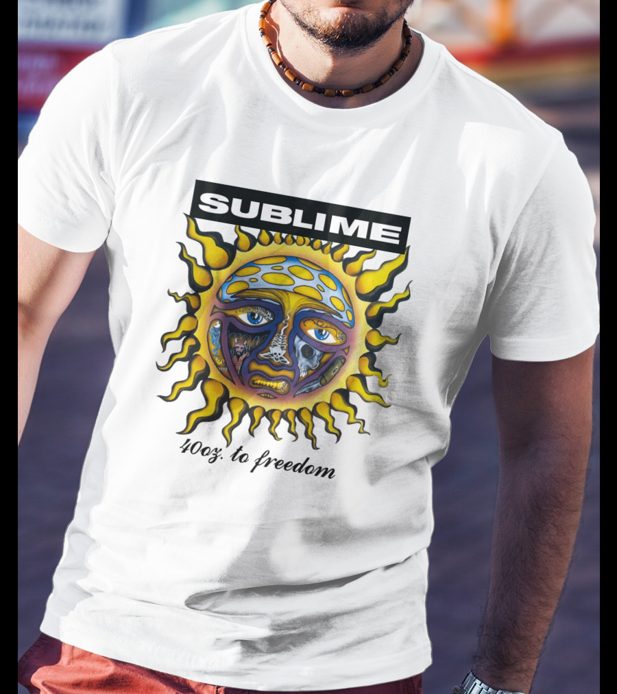 Sublime 40 Oz To Freedom Sun Face T-Shirt
