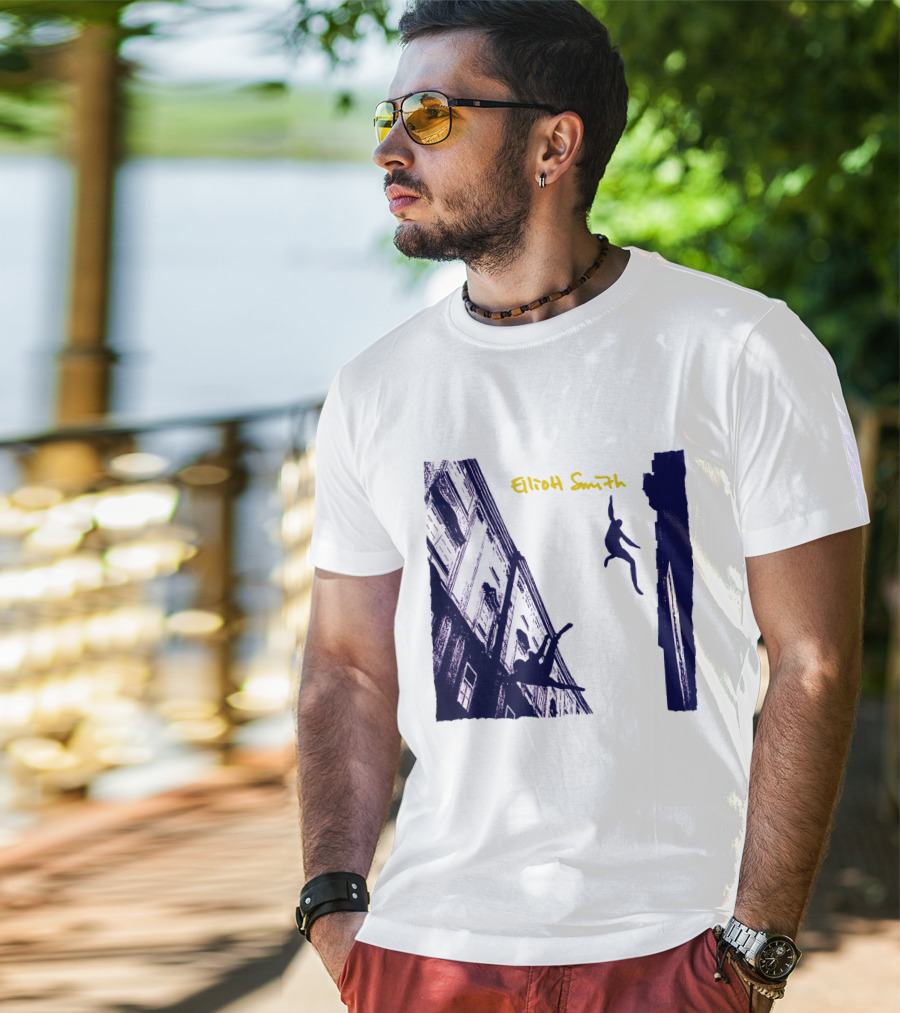 Elliott Smith Leaping Figures Urban Scene T-Shirt