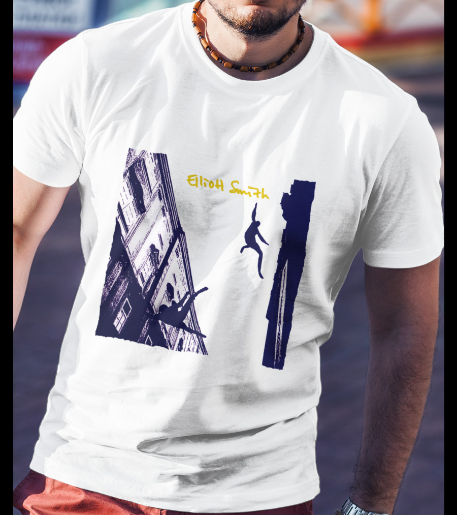 Elliott Smith Leaping Figures Urban Scene T-Shirt