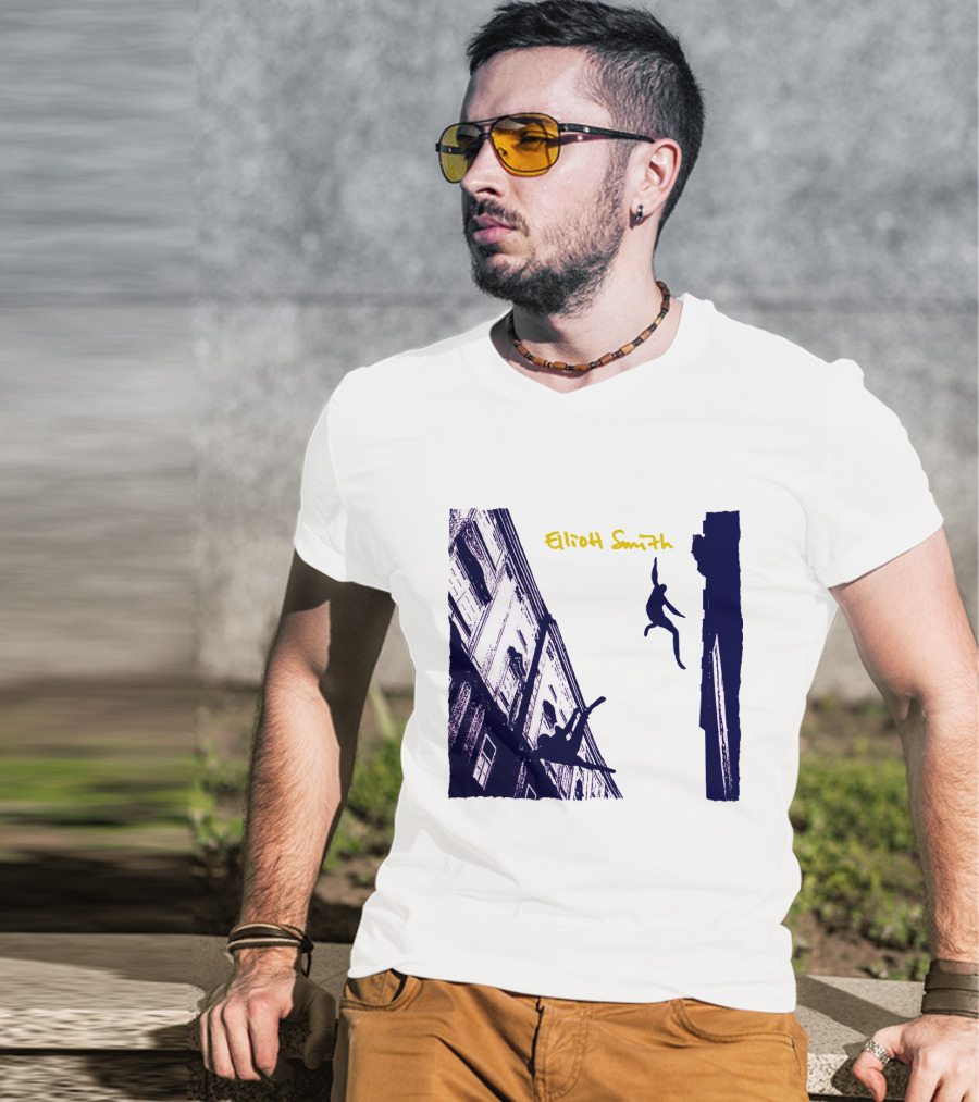 Elliott Smith Leaping Figures Urban Scene T-Shirt
