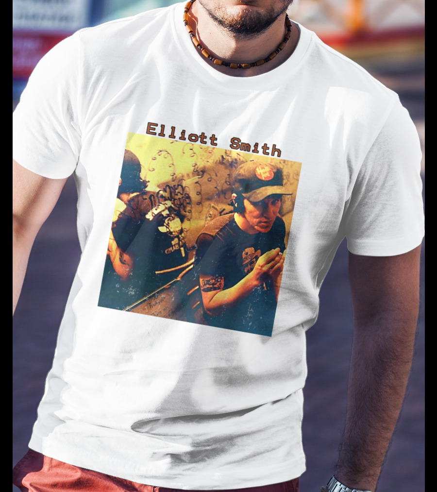 Elliott Smith Mirror Reflection Musician Image T-Shirt