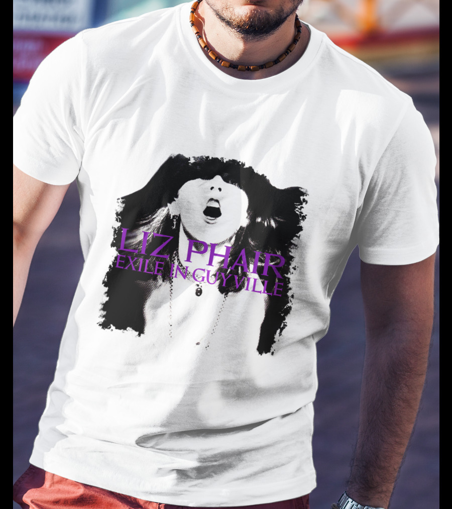 Liz Phair Exile In Guyville Bold Monochrome Portrait With Necklace T-Shirt