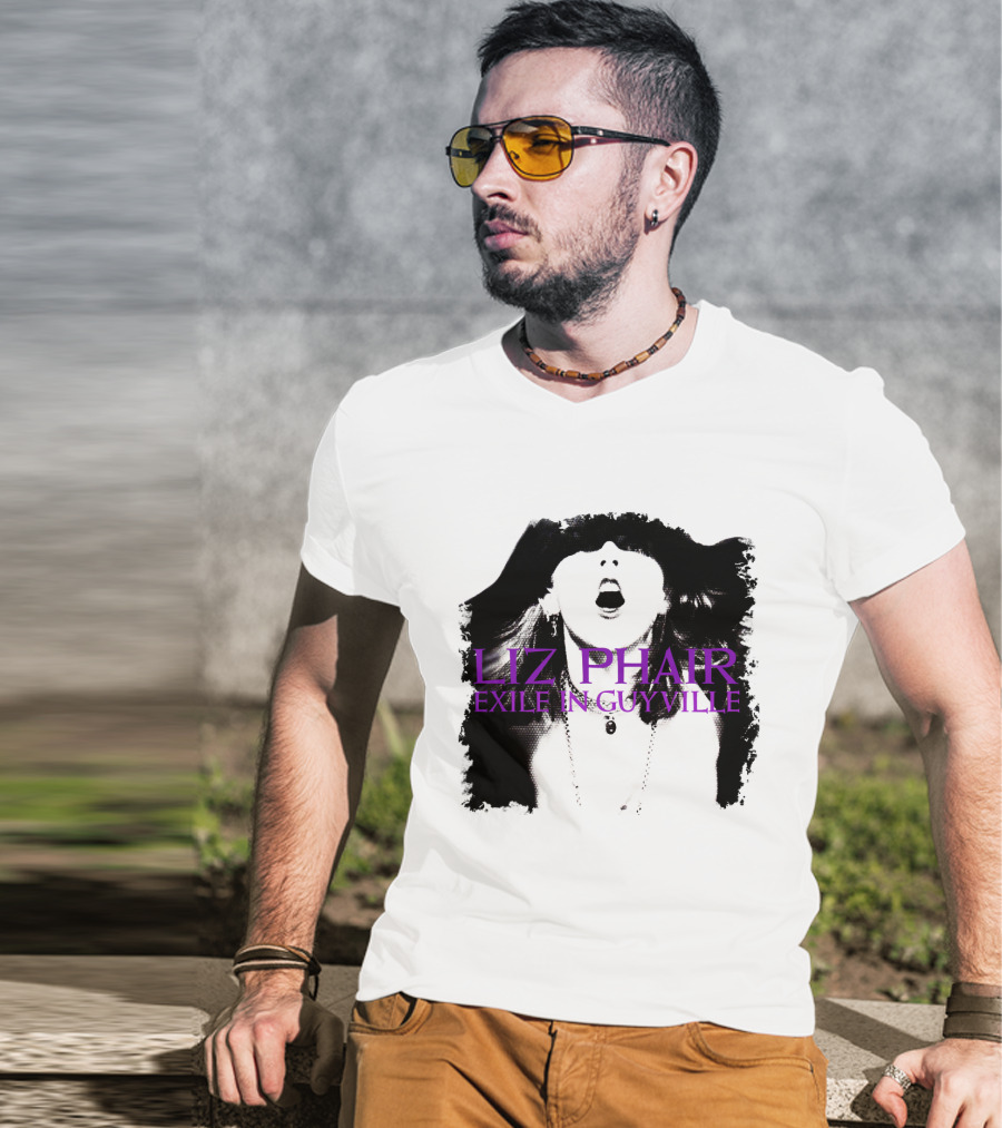 Liz Phair Exile In Guyville Bold Monochrome Portrait With Necklace T-Shirt