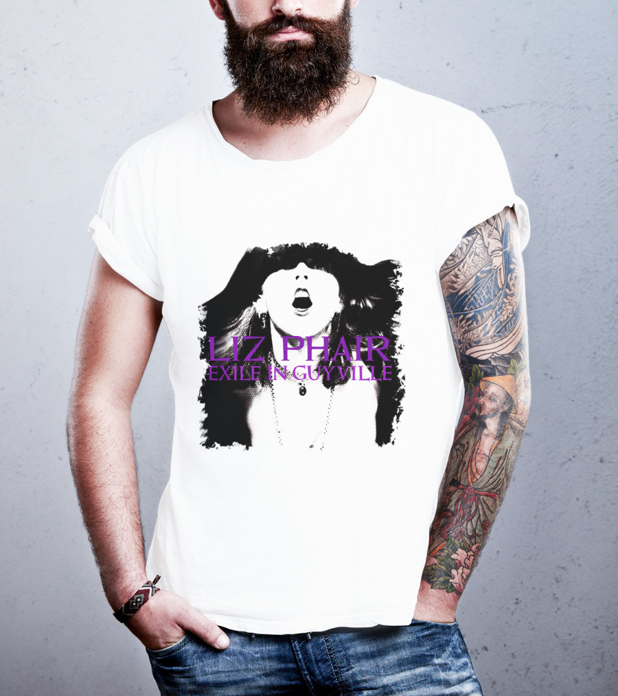 Liz Phair Exile In Guyville Bold Monochrome Portrait With Necklace T-Shirt
