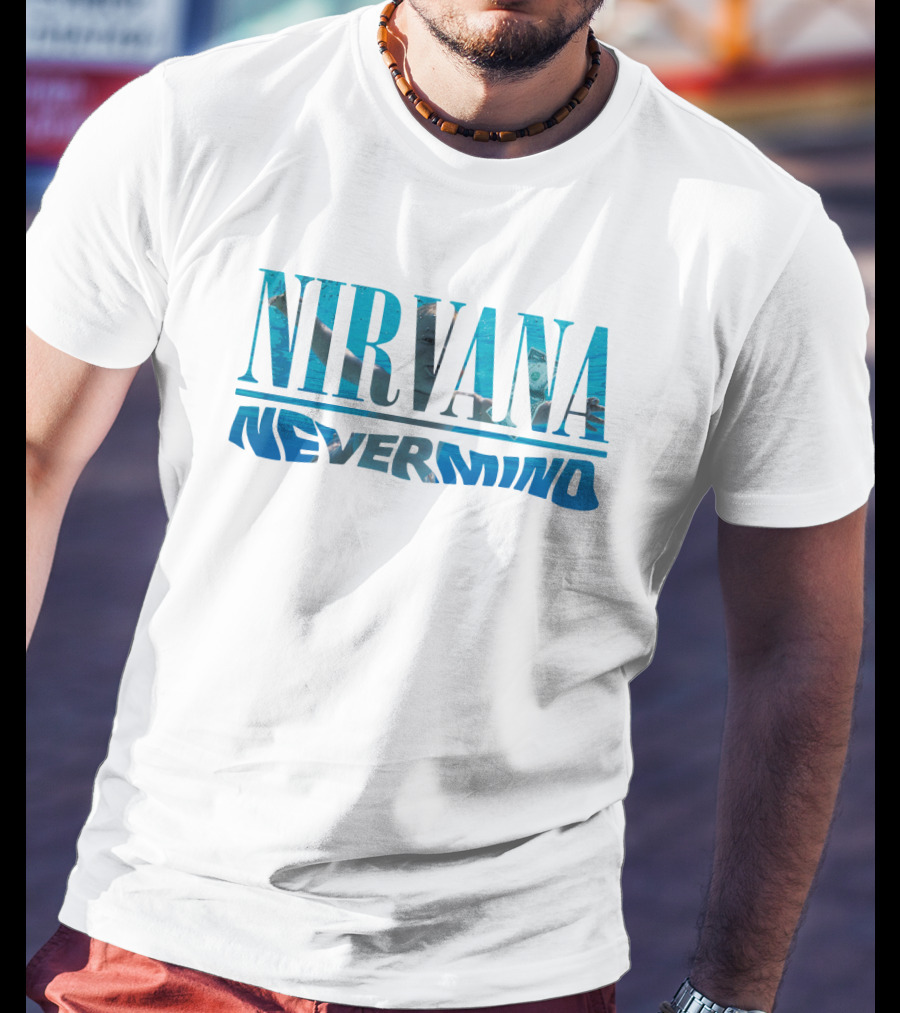 Nirvana Nevermind Album Cover Textured T-Shirt
