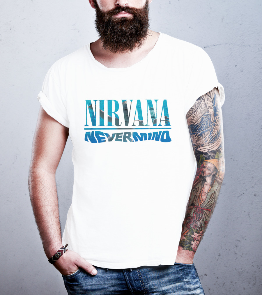 Nirvana Nevermind Album Cover Textured T-Shirt