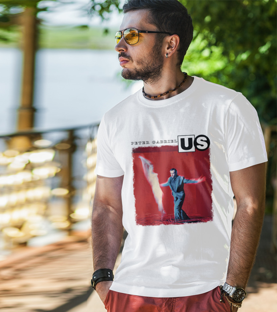 Peter Gabriel Us Album Cover Red Background Dance Image T-Shirt