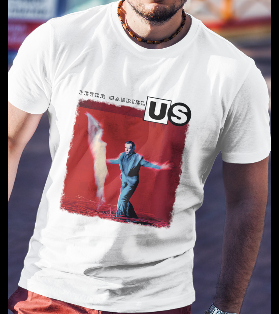 Peter Gabriel Us Album Cover Red Background Dance Image T-Shirt