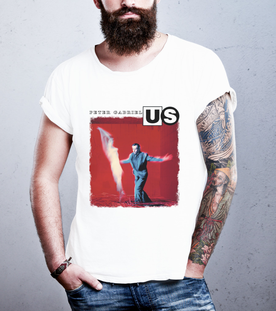 Peter Gabriel Us Album Cover Red Background Dance Image T-Shirt