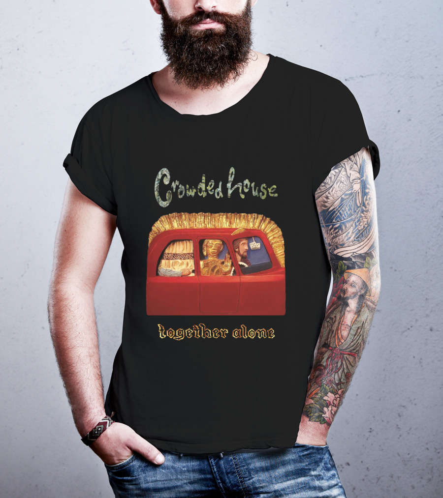 Crowded House Together Alone Album Cover Art With Car And Passengers T-Shirt
