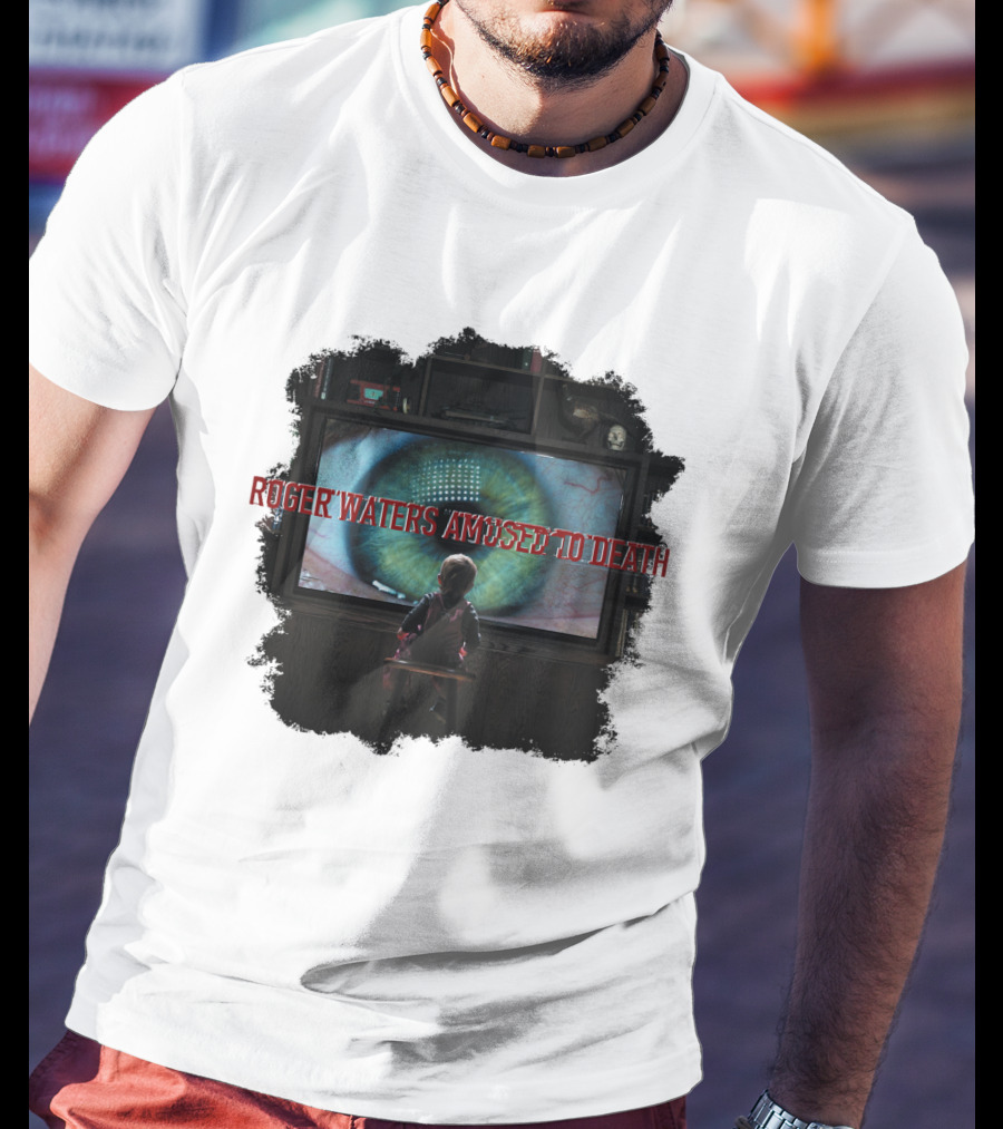 Roger Waters Amused To Death Eye Watching Television T-Shirt