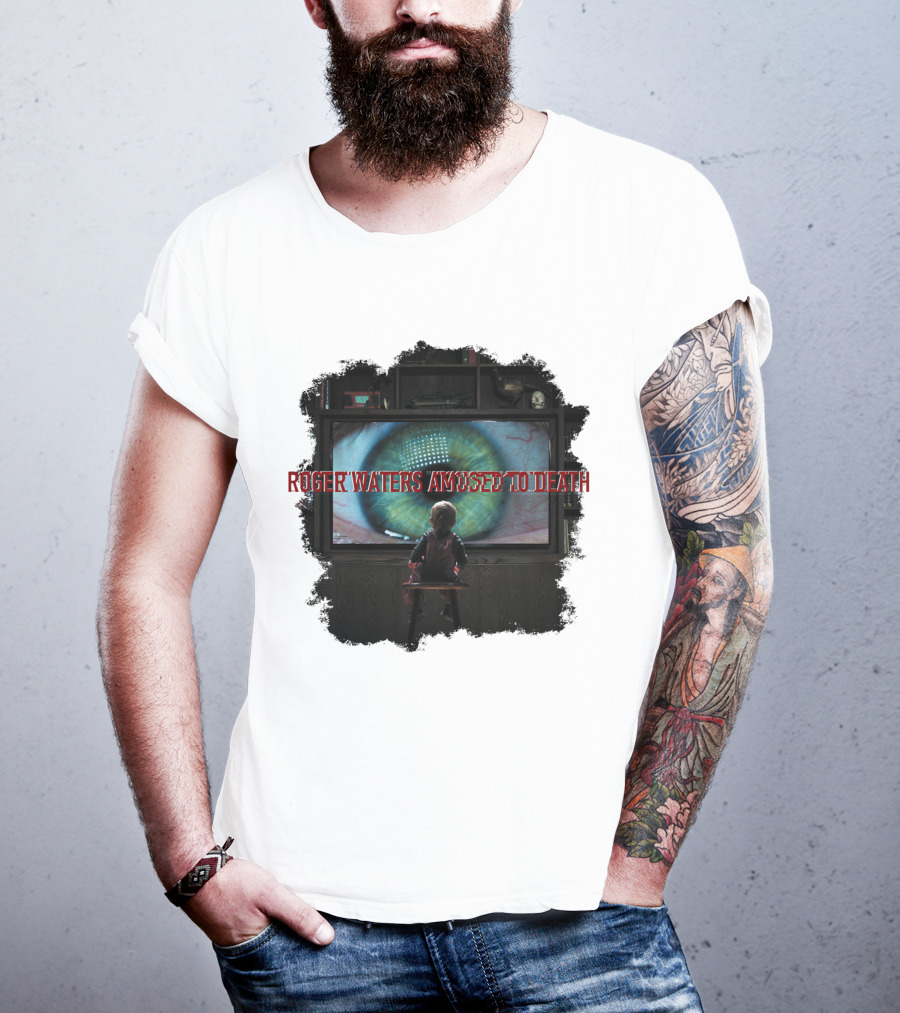 Roger Waters Amused To Death Eye Watching Television T-Shirt