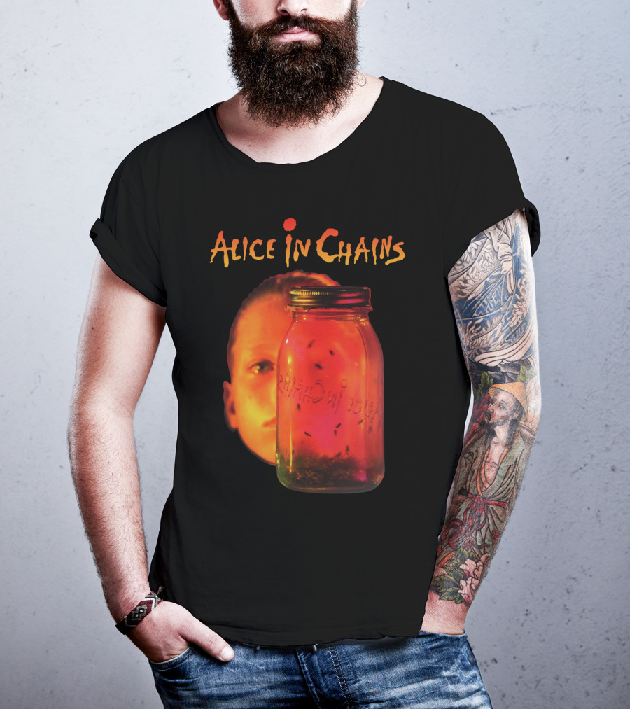 Alice In Chains Jar Of Flies Album Cover Image With Jar And Face T-Shirt